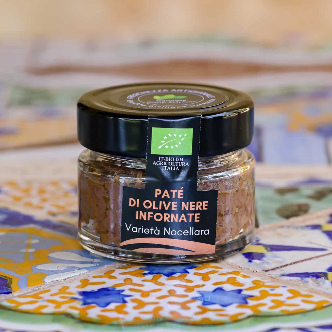 Patè bio di olive nere infornate - varietà Nocellara